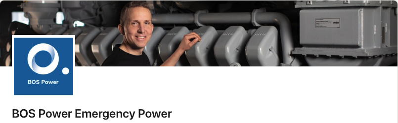 Screenshot of BOS Power Emergency Power's LinkedIn page